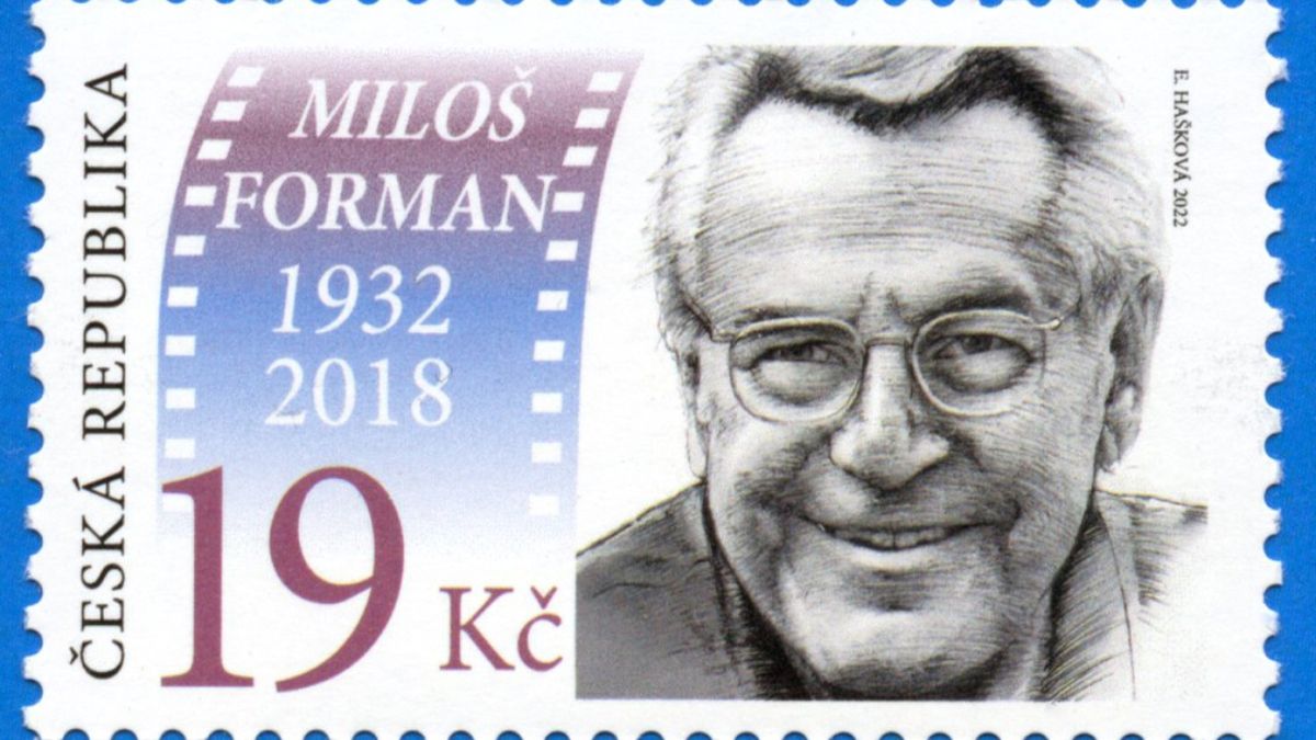 Česká pošta vydala poštovní známku s Milošem Formanem